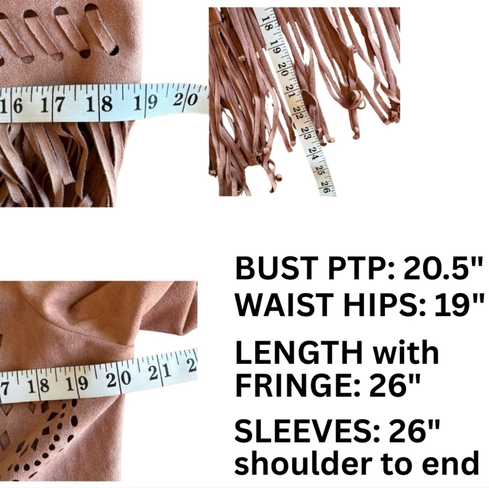 Easel Soft & Lux Suede Jacket In Dusty Rose Oversized Small Medium - Picture 7 of 9
